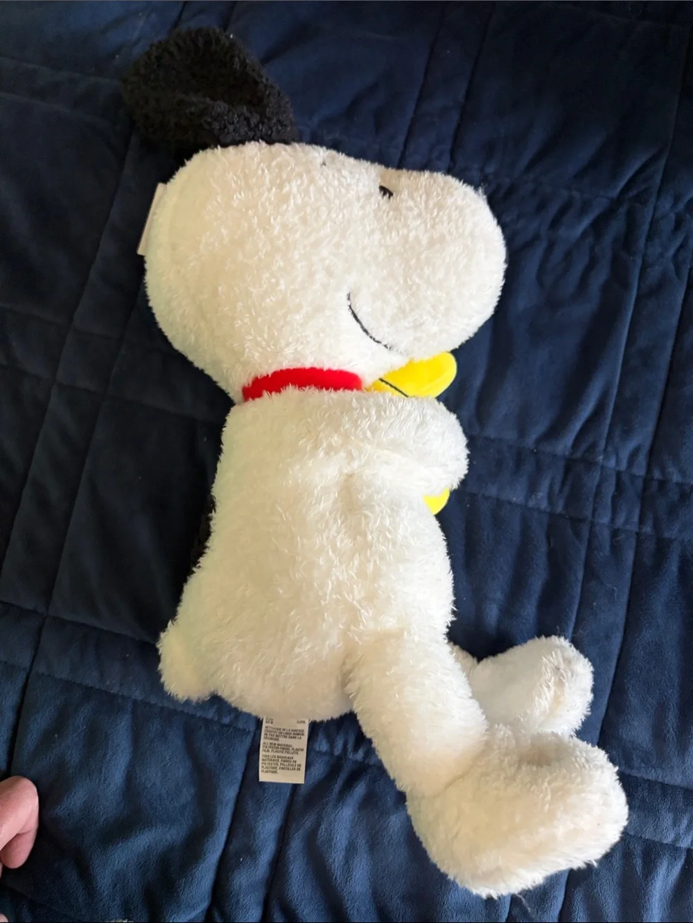 Peanuts Snoopy Plush Dog Toy with Yellow Woodstock - White, Black & Yellow